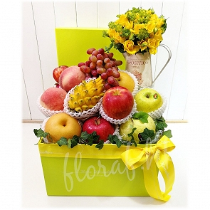 FR7  Fruit and Flower Gift Hamper Box
